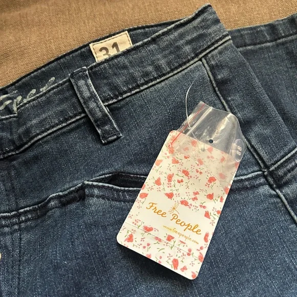 Free People We The Free Jeans NWT HP Jean.Eva Lace-Up High Rise Boot Cut Size 31 - Picture 7 of 11